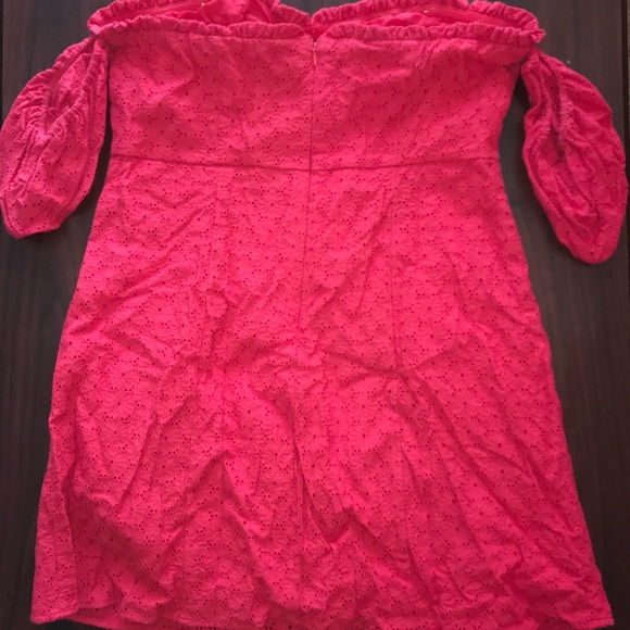 Off-the-shoulder Red Dress - Picture 3 of 4